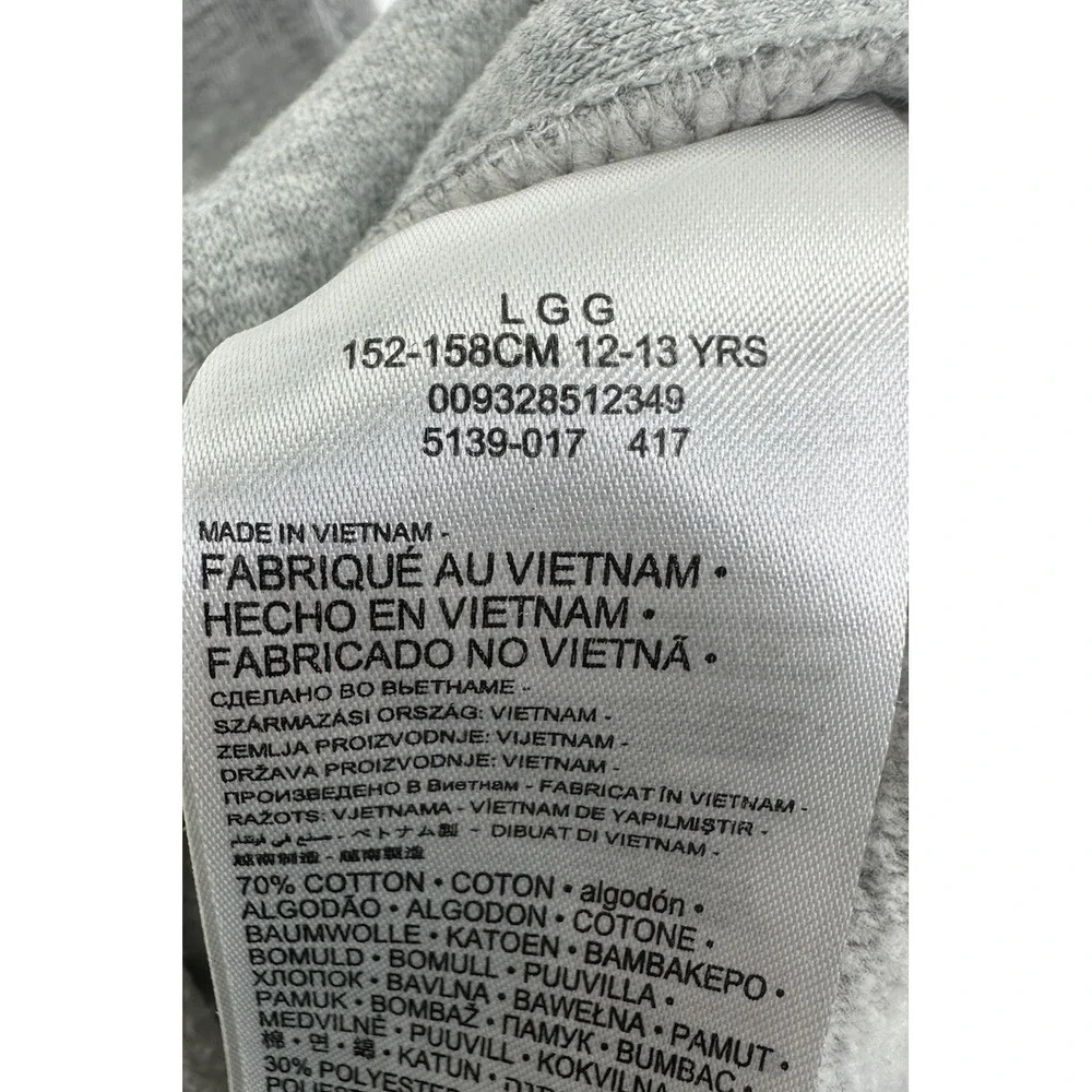 Jordan‎ Sweatshirt Youth  L Gray Fleece Lined Standard Fit Long Sleeve Pockets - Picture 6 of 9